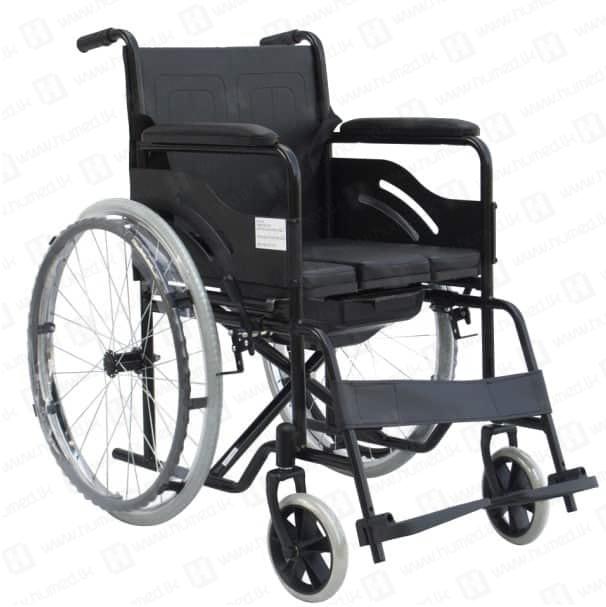Powder Coated Commode Wheelchair SMW09 1 Powder Coated Commode Wheelchair